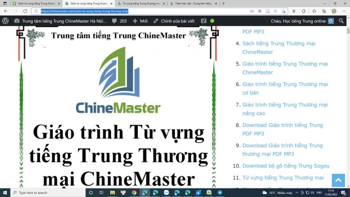 Từ vựng tiếng Trung thương mại P2, sách từ vựng tiếng trung thương mại chinemaster, giáo trình từ vựng tiếng trung thương mại thầy vũ, tài liệu học tiếng trung thương mại pdf