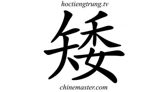 矮 từ điển tiếng Trung HSK, từ điển tiếng trung online, từ điển tiếng trung chinemaster, app từ điển tiếng trung Thầy Vũ luyện thi hsk online miễn phí