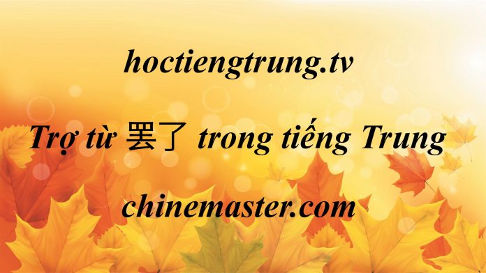 Trợ từ 罢了 trong tiếng Trung