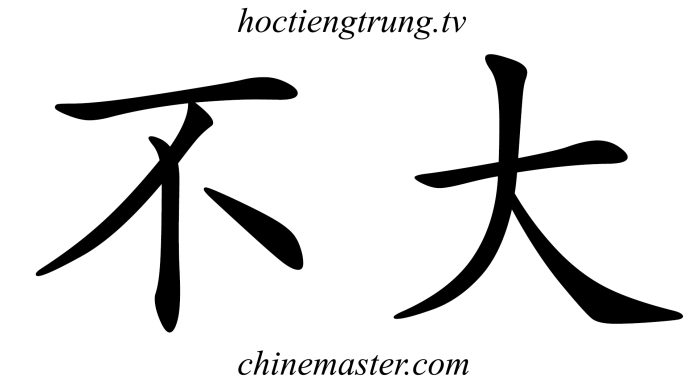 不大 Từ điển tiếng Trung ChineMaster Thầy Vũ