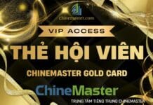 Tặng Thẻ hội viên ChineMaster Gold card Tặng thẻ hội viên ChineMaster Gold card